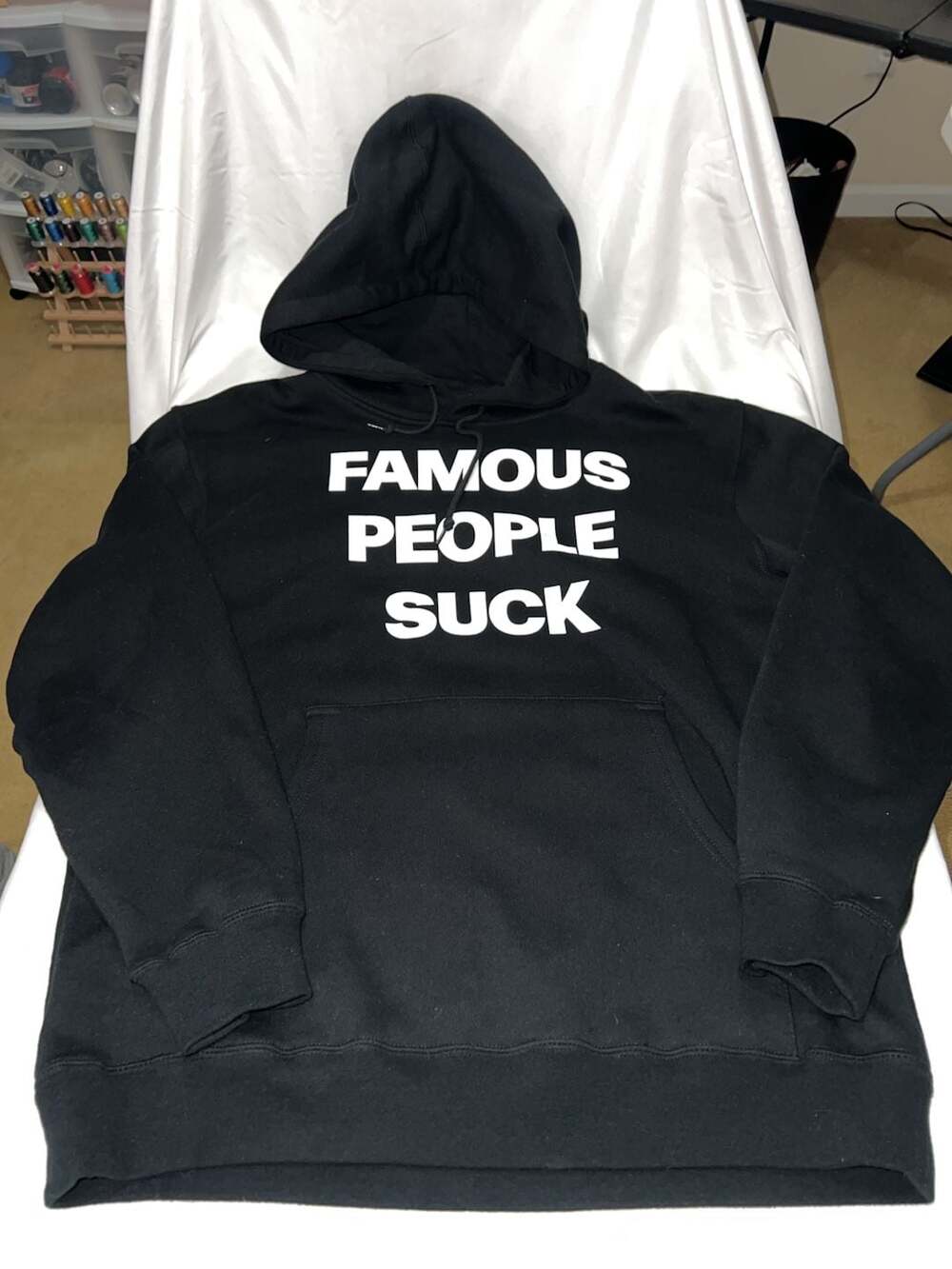 Famous Stars and Straps Famous People Suck Hoodie Black Size Large